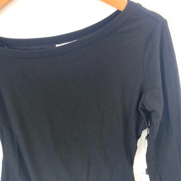 (B7) ASTR Black LongSleeve drop shoulder bodysuit, Size Small, NWT - Picture 3 of 8